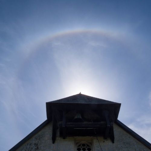 Halo et Arc tangent.Chapelle d'Heurteauville